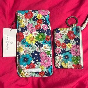 Vera Bradley Sunglass Case and Matching Keychain Wallet.
